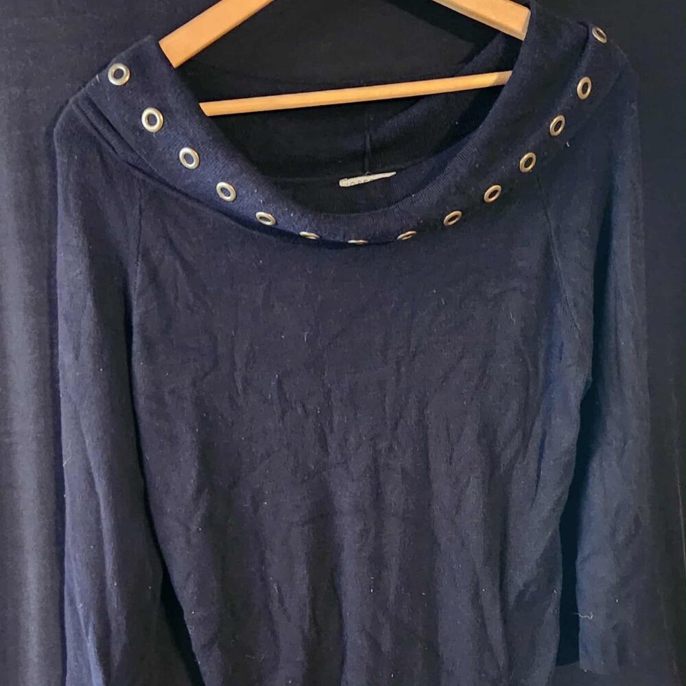 Joseph A  qu'est ce que c'est silk Women's XL Black Longsleeve Cowl Neck